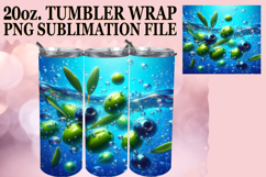 Joyful Hearts 20oz tumbler wrap, 3D Fruits Product Image 1