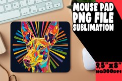 Playful Abstract Dog Design Mouse Pad PNG Product Image 1