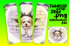 RADIANT 20oz Tumbler Wrap , Cute Dog Product Image 1