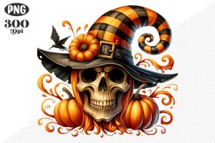 Halloween Skull Sublimation - Clipart PNG Design Product Image 1
