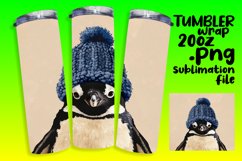 Charming Winter Animal Tumbler Wrap Sublimation 20oz Product Image 1