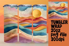 Vibrant 3D Landscape Wrap for Summer Tumblers Product Image 1