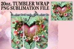 Joyful Colors 20oz tumbler wrap, 3D Heart Product Image 1