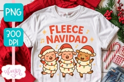 Funny Christmas PNG design, Fleece navidad PNG sublimation Product Image 1