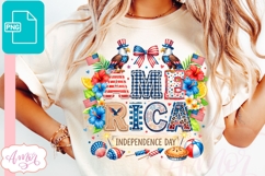 America Patriotic PNG, 4th of July Sublimation Design Product Image 3