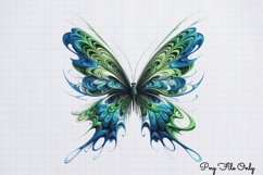 Smoke Butterflies Clipart PNG Product Image 1
