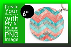 Sparkly Glitter Stripes Round Design Sublimation Product Image 1