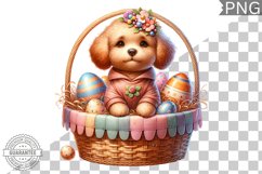 Easter Dog Sublimation - Easter Clipart PNG Design Product Image 1