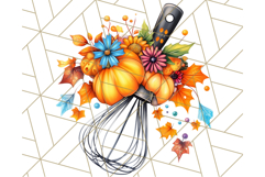 Fall Cottagecore Kitchen Clipart, Cozy Autumn Kitchen PNG Product Image 5