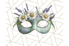 Vintage Garden Masquerade Floral Eye Mask PNG Clipart Product Image 5