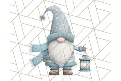 Cozy Winter Gnome Clipart PNG, Christmas Gnome Clip Art Product Image 5