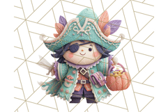 Kawaii Halloween Clipart Cute Kids and Candy Elements Png Product Image 5