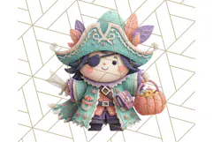 Kawaii Halloween Clipart Cute Kids and Candy Elements Png Product Image 5