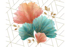 Coral and Aqua Summer Clipart PNG Pastel Tropical Icons Product Image 5