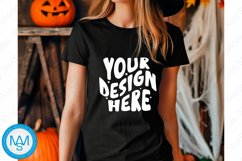 Black women Tshirt Mockup, Halloween tshirt mockup Product Image 1