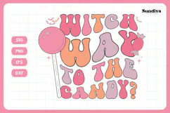 Funny Halloween Toddler Shirt Quote SVG | Witch Way Candy Product Image 3