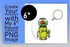 Elegant Keychain Circle Design PNG , Monster Product Image 1