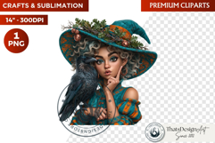 Autumn Witchcraft Clipart - Amber Spells witch PNG Product Image 1