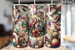 Watercolor Christmas Tumbler Wrap - High Quality 300 Dpi Product Image 1