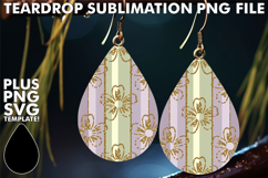 BLISSFUL Teardrop Earrings PNG Ideas, Gold Flower Product Image 1