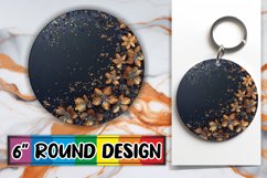 Blossoming Glitter Leopard Sublimation : Keychain, Coaster Product Image 1
