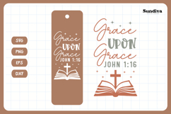 Christian Bookmark Saying SVG | Grace Upon Grace Product Image 3