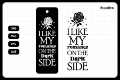 Dark Romance Bookmark Saying SVG | I Like My Romance Product Image 3