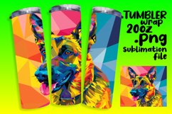 Playful Abstract Dog Design Tumbler Wrap 20oz Product Image 1