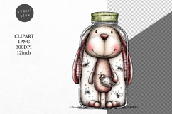 Bunny Clipart, Easter Clipart, Whimsical Clipart, Product Image 1