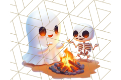 Cute Halloween Ghost Clipart PNG, Ghost and Friends Holiday Product Image 5