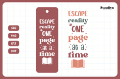 Bookmark Saying SVG | Funny Book Lovers - Escape Reality Product Image 3