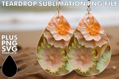 Vibrant Abstract Teardrop Earrings PNG Product Image 1