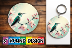 Luminous Circle Coasters Sublimation, Birds Product Image 1