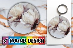Springtime Joy PNG: Sublimated Floral Design Keychain Product Image 1