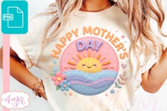 Happy mothers Day Sublimation Design embroidery style Product Image 3