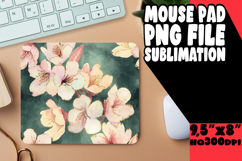Vibrant Desk Mat Sublimation PNG, Flower Pattern Product Image 1
