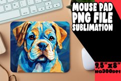 Colorful Abstract Dog Mouse Pad - Sublimation Product Image 1