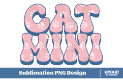 American Cat Mini 4th of July USA Paw DTF PNG Sublimation Product Image 1