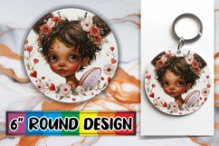 Romantic Femme Fantasy: Sublimation Design Round Product Image 1