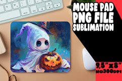 Halloween Mouse Pad with Fun Ghosts PNG Product Image 1