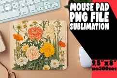 Classic Spring Floral Mouse Pad Sublimation Product Image 1