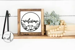 Welcome SVG | Farmhouse Sign SVG | Floral Frame svg Product Image 2