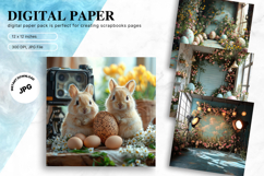Easter Bunny Background Backdrop Rabbit Wallpaper Wall Art65 Product Image 1