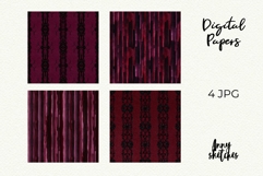 Dark Burgundy Seamless Pattern Gothic Romance Background Product Image 2