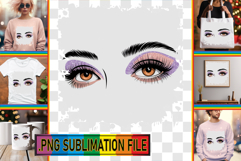 Cheerful PNG TSHIRT Designs, Woman Eyes Product Image 1