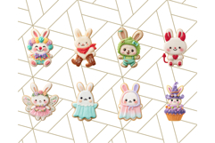 Halloween Bunny Cookie Clipart, Frosted Cookie Bunnies Png Product Image 5