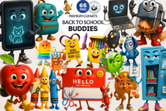 Back to School PNG Clipart, Classroom Motivational Decor Product Image 1