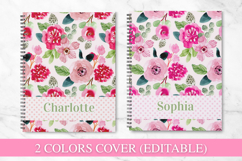 Editable Canva Watercolor Floral Notebook &amp; Cover Template Product Image 2