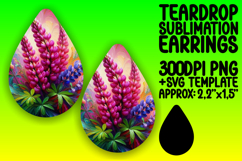 Dynamic Teardrop Design for Sublimation , Flowers Product Image 1