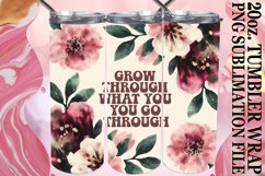 Uplifting moments 20oz tumbler wrap, Flower Quote Product Image 1